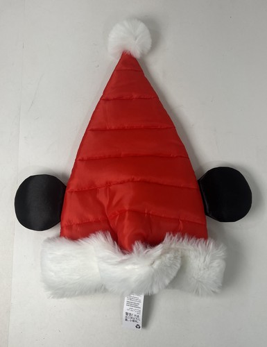Disney Parks Mickey Mouse Quilted Santa Hat Christmas Holiday - Picture 2 of 2
