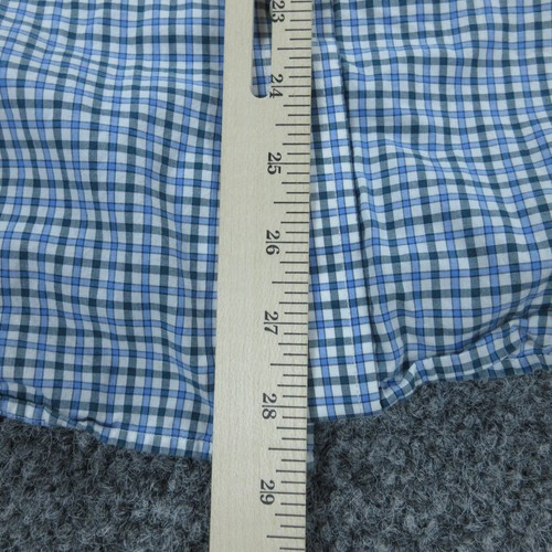 Banana Republic Hemd Herren Medium weiß blau schwarz kariert Langarm Knopfleiste - Bild 10 von 20