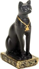 Egypt 3-Inch Egyptian Black Bastet Feline Cat Goddess Statue