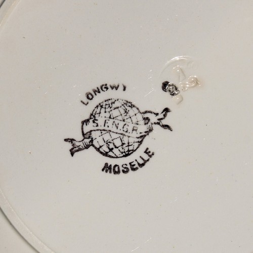 Set de 6 assiettes creuses en faïence de Longwy modèle Moselle 24 cm - Picture 3 of 3
