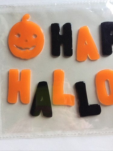 NEW HAPPY HALLOWEEN 16 pc Window Sticker Gel Clings Decorations carved Pumpkins! - Picture 2 of 2