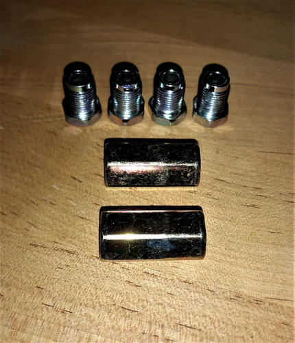 SALE 3/16" Brake Line Repair Kit M10 Inverted Flare 4x Tube Nuts 2x Unions - Picture 6 of 6