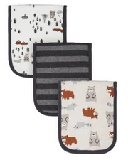 Gerber Baby Boy 3-Piece Terry Lined Camping Adventures Burp Cloths