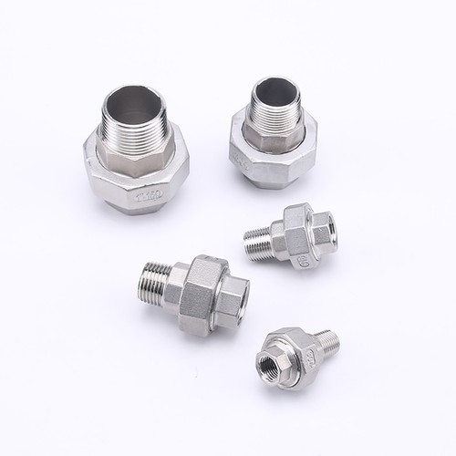 BSP Stainless Steel 304 Female Male Union Pipe Fittings 1/4" - 2" Connector - Foto 4 di 14
