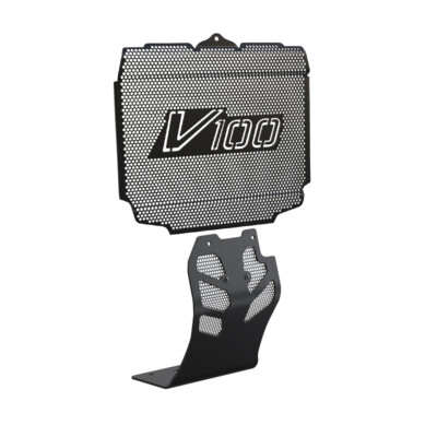 DBK Moto Guzzi V100 ラジエターガード ブラック For MOTO GUZZI V100 Mandello/S 2022-2023-2024 Raditor Guard