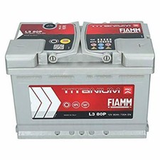 BATTERIA AUTO FIAMM L380P TITANIUM PRO 80 Ah 730 A 278x175x190 L3 80P