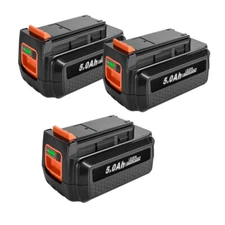 5.0Ah for Black and Decker 40V 40 Volt  5.0Ah Max Lithium Battery LBX2040 LBXR36