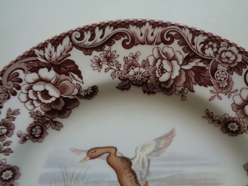 SET of 6 Spode Woodland Dinner Plates Duck Mallard Thanksgiving Fall 10.5" NEW - Picture 11 of 22