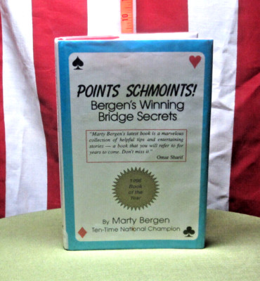 MARTY BERGEN autograph book Points Schmoints signed 2000 playing bridge ACBL