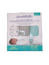 SwaddleMe Easy Change Swaddle, Size Small/Medium, 0-3 Months, 3-Pack NEW