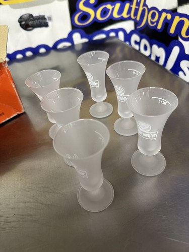 Brand New Set of Six Jagermeister 2cl Shot Glasses Germany Vorsicht Glas EUC - Picture 6 of 12
