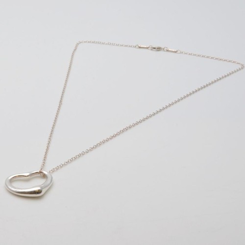 TIFFANY&Co. Tiffany Open Heart Necklace SV925 Chain 18 inch Genuine Pre-owned - Picture 6 of 7