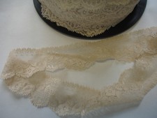 10m elastische Spitze 0,70€/m beige 3,8cm breit Sonderposten K54.3