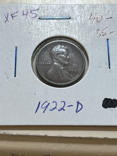 1922-D  Lincoln Wheat Cent  — Very Nice XF Coin - 100+ yrs Old