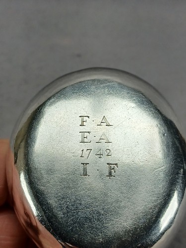 John Boutet Plymouth British Provincial Sterling Silver Pap Boat Circa 1740 - Picture 8 of 10