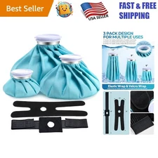 Versatile Ice and Heat Therapy Bags - 3 Sizes with Snug Wraps for Injury Relief
