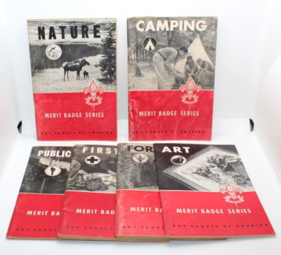 6 Boy Scouts of America Merit Badge Series Books 1960s Camping First Aid Nature