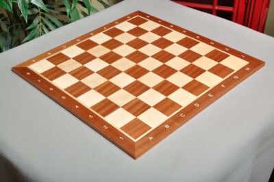 Mahogany & Maple Wooden Tournament Chess Board - 1.75'' With Notation