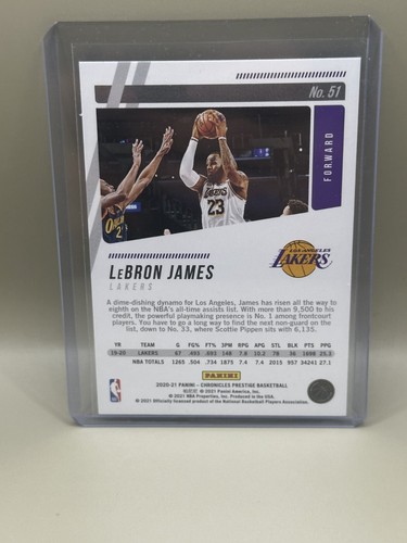 2020-21 Panini Chronicles - Prestige LeBron James #51 Verde - Foto 2 di 2