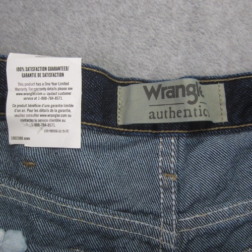 Wrangler Authentics Jeans Mens 36x28 Blue Straight Leg Regular Fit Dark Wash - Picture 6 of 15