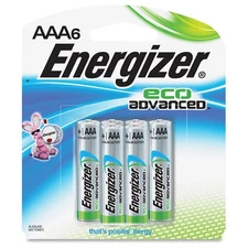 Energizer Eco Advanced 6 AAA Batteries per pack, 3 packs Total 18 AAA BATTERIES