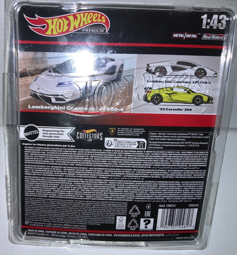 Hot Wheels Premium 1:43 Lamborghini Countach LPI 800-4 White #1 Real Riders 2022 - Picture 4 of 9