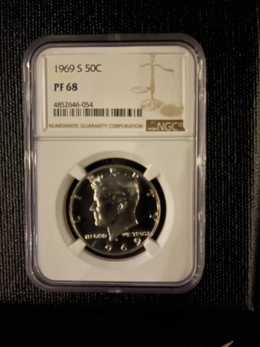 1969 S Kennedy Half Dollar 50C PF 68  NGC