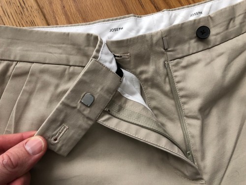 JOSEPH WOMEN'S QUENTIN BEIGE SAND CHINO REGULAR STRAIGHT TROUSERS EU 40, UK 12 - Picture 7 of 17