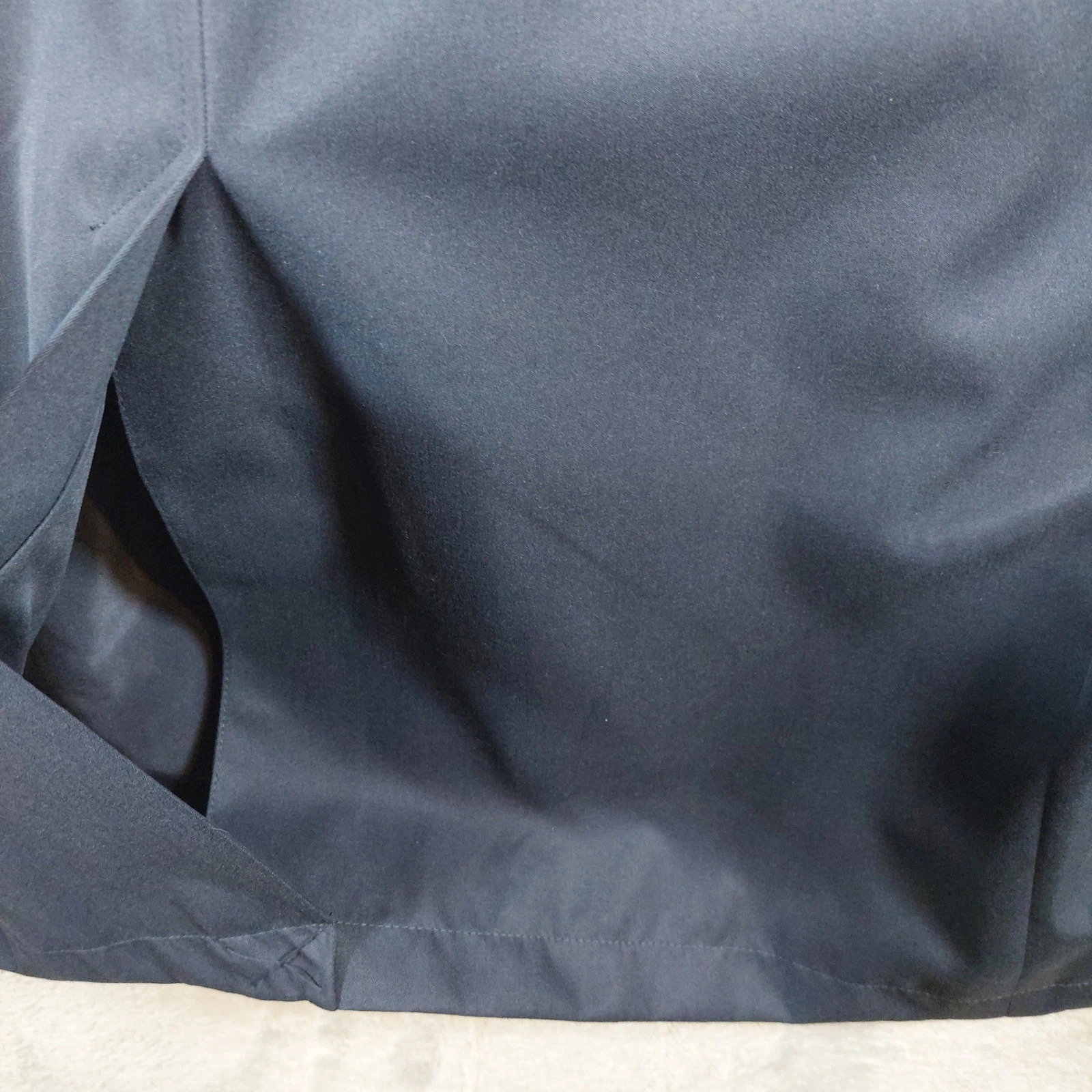Stafford Rain Coat Men XXL Navy Blue Regular Fit Solid Button Front Lined New image 6