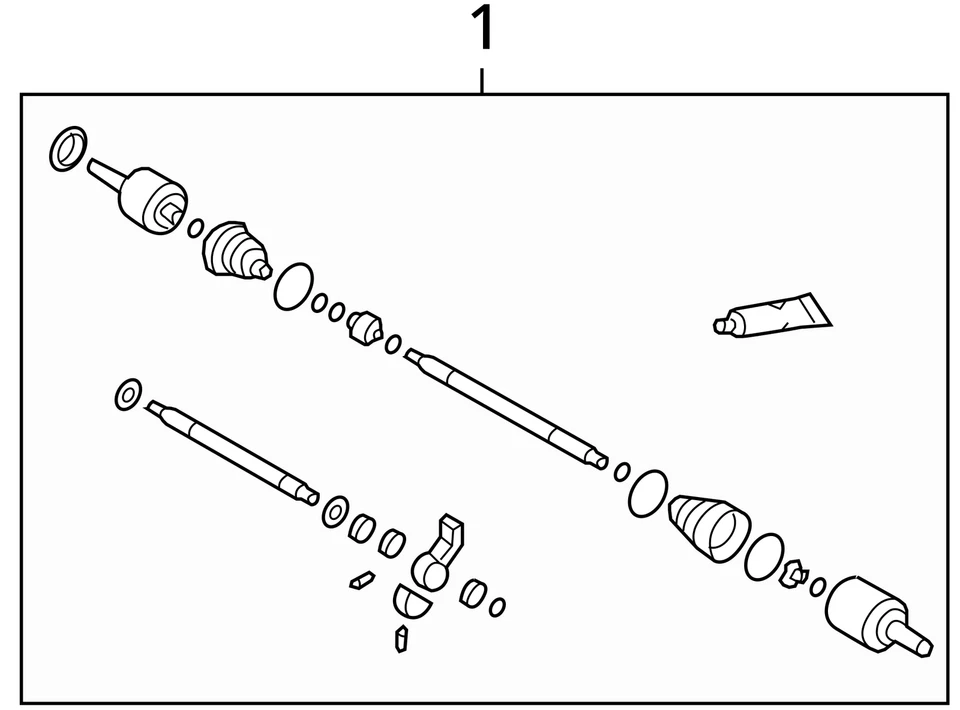 Вал оси переднего пассажира 2006-2010 Hyundai Sonata Cv C/v BQFY9 - Изображение 3 из 3