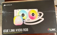 *NEW* *UNOPENED* CORSAIR iCUE H100i ELITE CAPELLIX XT 2x120mm Liquid CPU Cooler