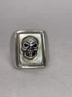 Vintage Taxco Mexicana 925 Sterling Silver Skull Ring Heavy 23.6g Size #17