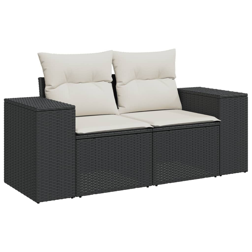 Garden Sofa Set Black PE rattan Large Modular Garden Sofa Set