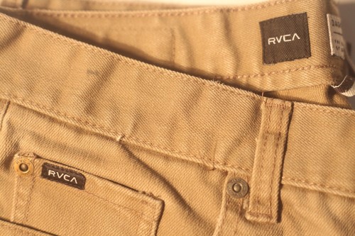 Pantalones de mezclilla para hombre RVCA Daggers talla 34 marrón - Imagen 5 de 5