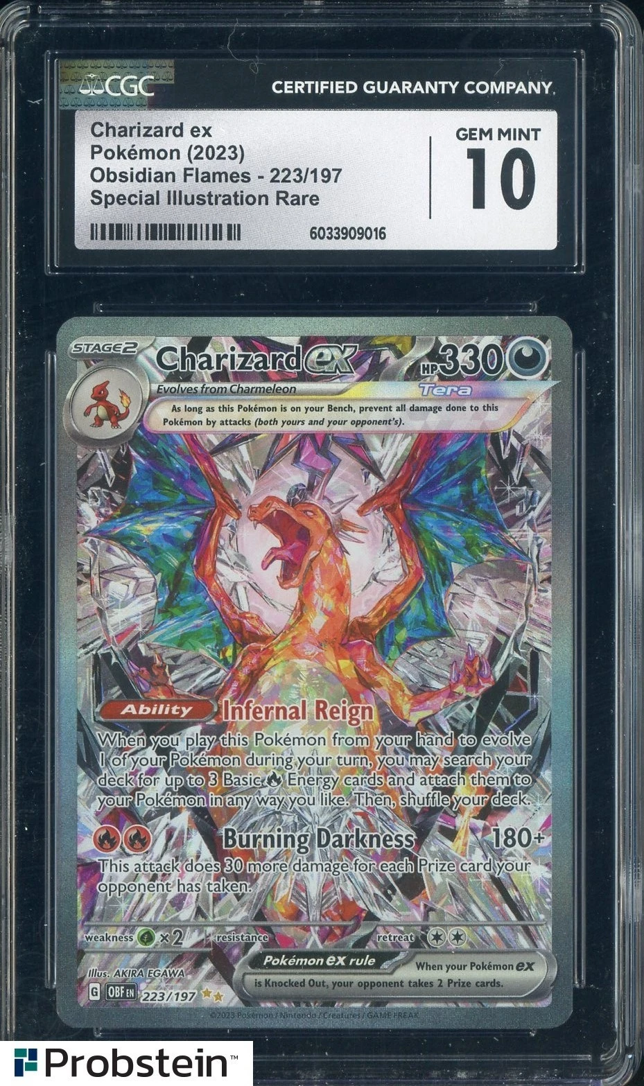 2023 Pokemon Obsidian Flames #223 Charizard Ex Special Illustration Rare CGC 10