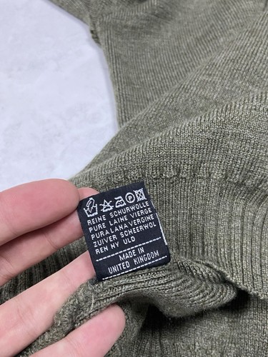 Burberry Strickpullover Vintage Muster Leder Ellenbogen Schultern - Bild 8 von 13