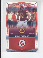 2025 NFL UNO Elite Football Foil SP TYLER BIADASZ RED Commanders #019