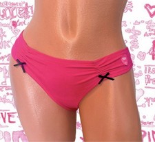 NWT PINK Low Rise Ruched Front Thong Vintage Victoria's Secret Y2K - Med