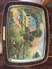 4 Seasons 1868 Currier and Ives Collect Metal Tin Trays TV Dinner Trays