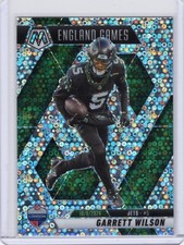 2025 Mosaic GARRETT WILSON #252 Intl. England Games No Huddle Silver Disco Prizm