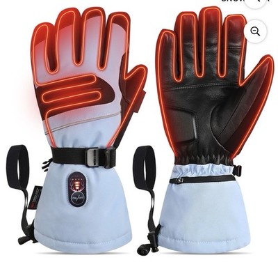 Snow Deer Heated Gloves For Men Women Heated Ski Gloves 10h Warm 7.4v 3000mAh B