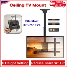 Ceiling TV Mount, Hanging TV Mount For 37-75 inch Flat or Curved TVs Up to 99 lb