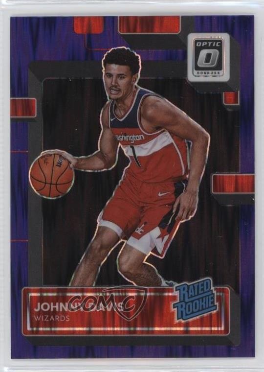 2022 Panini Donruss Optic Rated Purple Shock Prizm Johnny Davis #206 Rookie RC