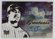 2006 Future Stars Clear Path to Greatness Signatures Carlos Quentin Auto n1u