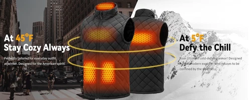 Graphene Heated Vest for Men 7.4V Fast Charge Large Capacity Battery M-size 🔥 image 3