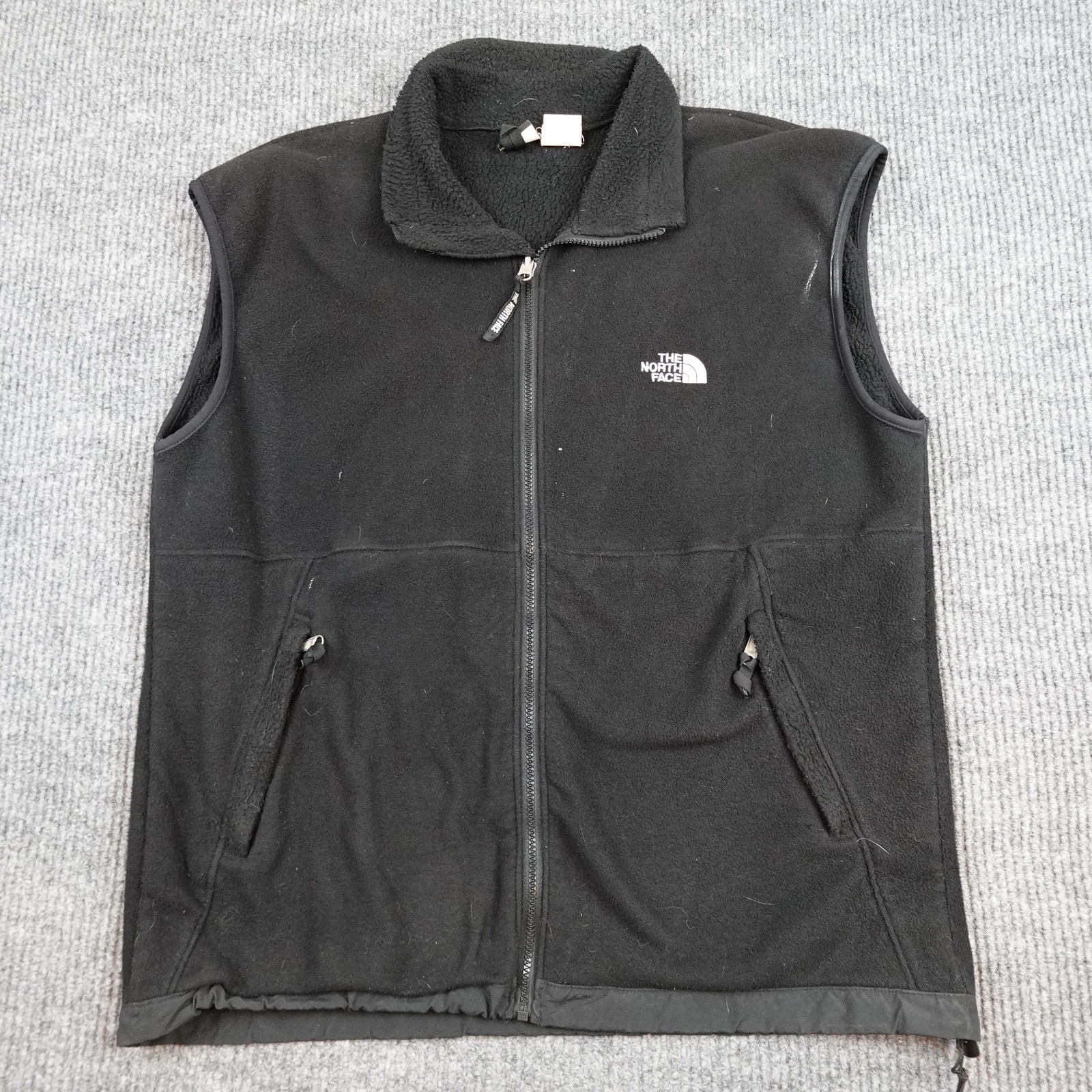 Vintage North Face Denali Vest Mens XL Black Fleece Full Zip Outdoor