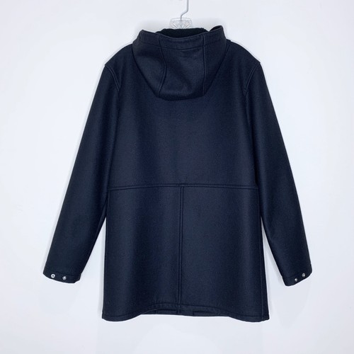 A.P.C. Ben Hooded Parka (Sz S) Virgin Wool-Blend Dark Navy Marine - Picture 9 of 15