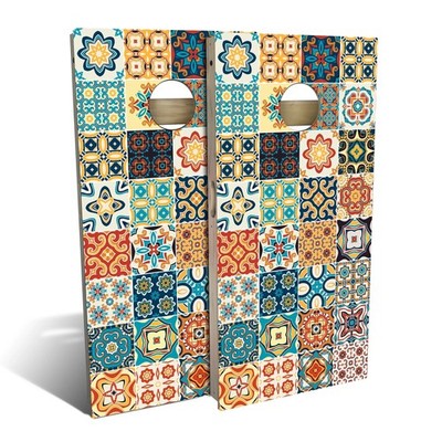 Cornhole Boards Set Skip's Garage Poplar Wood Baltic Birch Carry Case