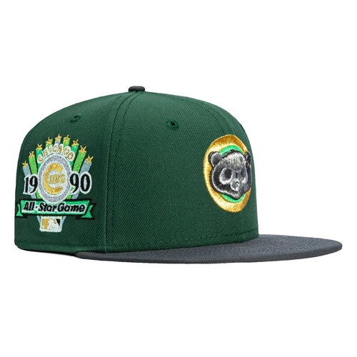 Sombrero 7 1/2 Club Doctor Doom Chicago Cubs New Era 1990 grafito verde EN MANO - Imagen 8 de 8