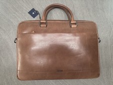 Joop! Tofana Pandion Briefbag, valigetta, borsa per laptop, pelle, nuovo, marrone
